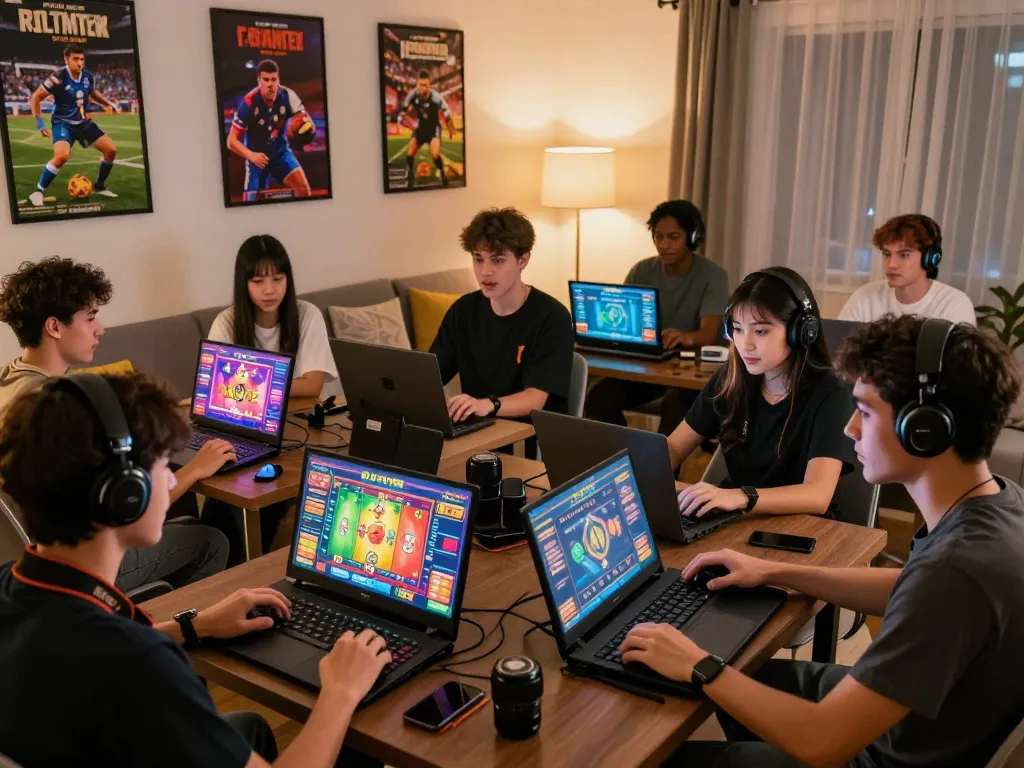 Engaged players enjoying lô đề online in a vibrant home gaming environment.