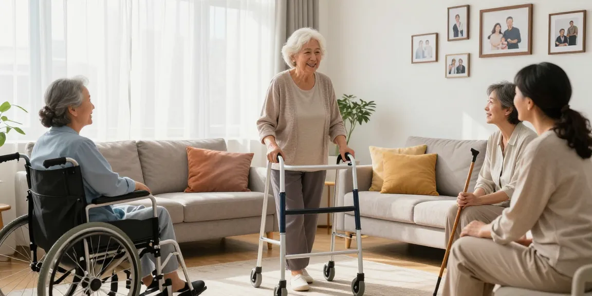 Buy nobility aids for seniors in a warm home setting showcasing confidence and support.