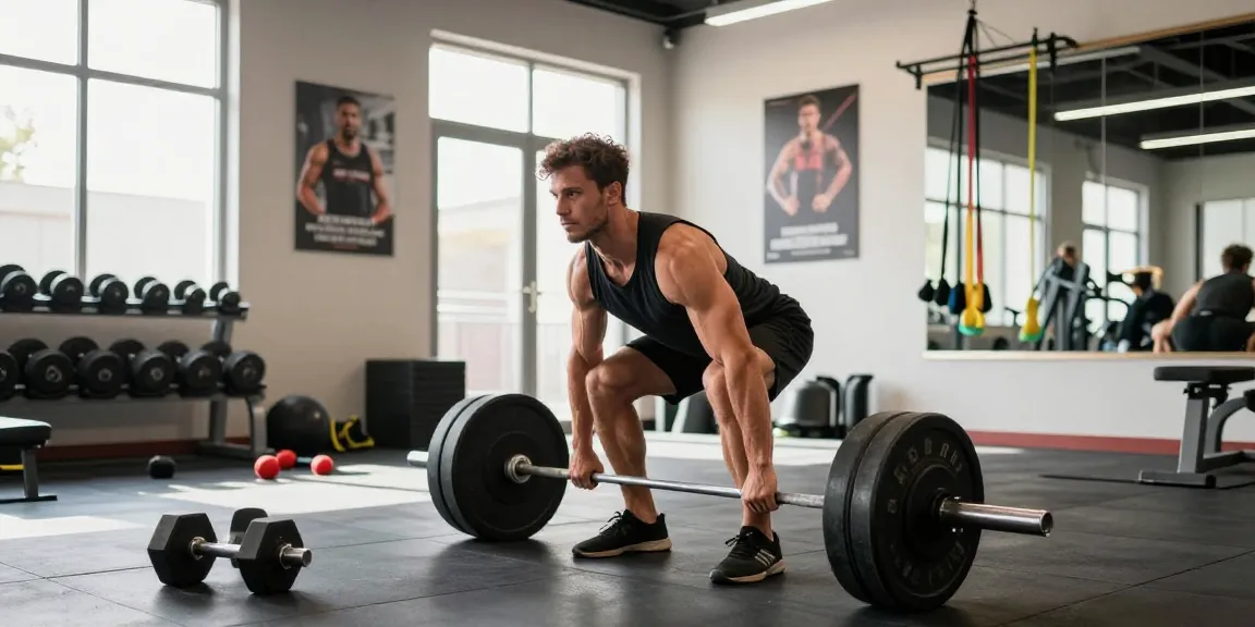 Steroide Boutique showcasing a strong man training in a vibrant gym, representing commitment to fitness.