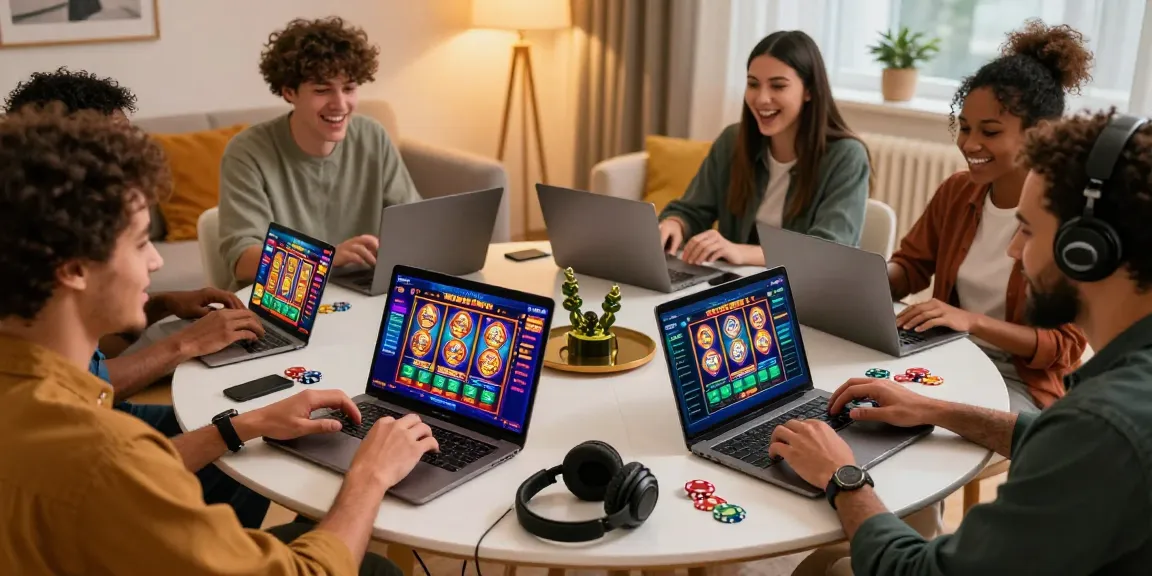 Engaged players accessing non UK casinos at home through mobile and laptops on https://rcnhca.org.uk, showcasing a vibrant gaming atmosphere.