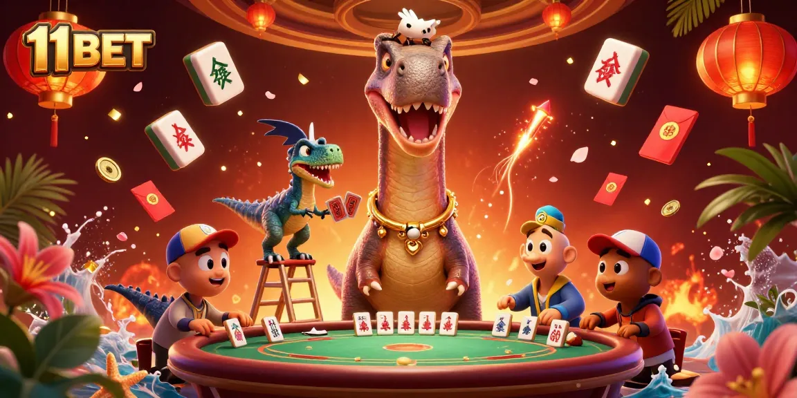 Experience exciting gameplay at 11 BET with a thrilling casino scene featuring unique characters and elements.