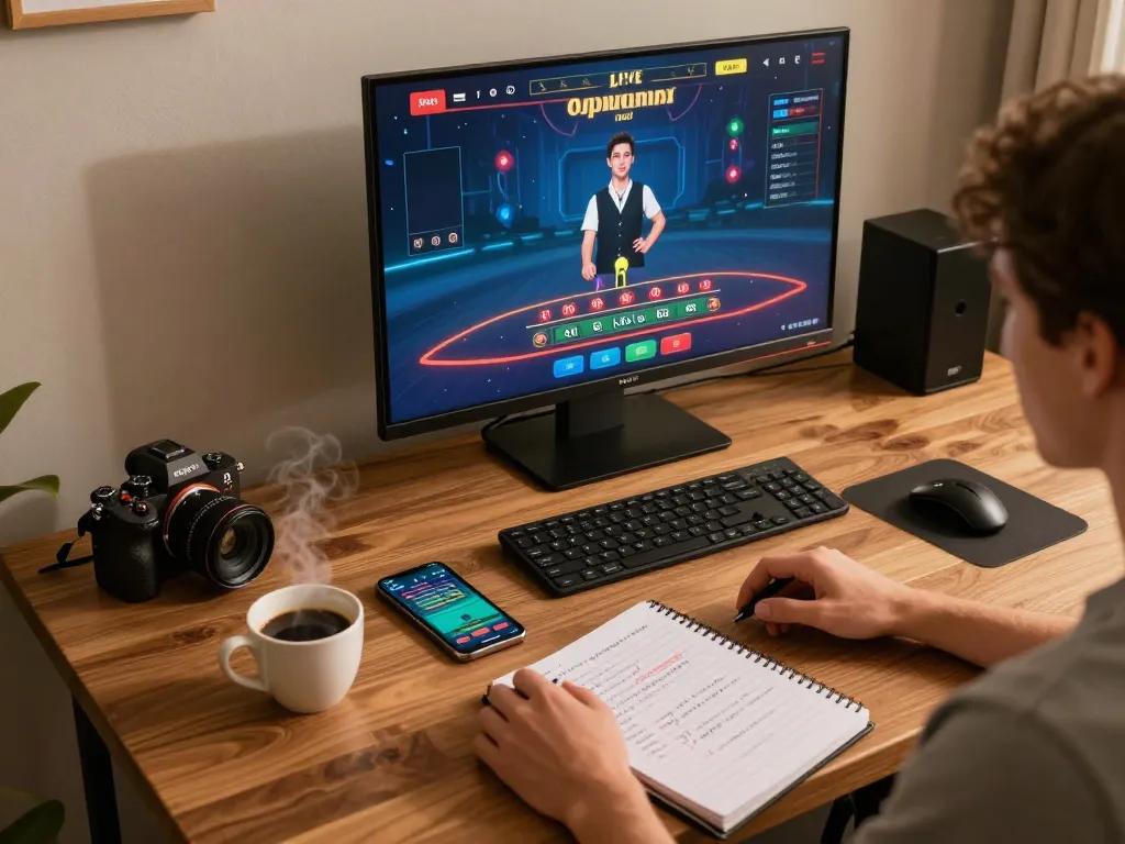 Xibet player strategizing with live dealer game on tablet while enjoying a cozy setup.