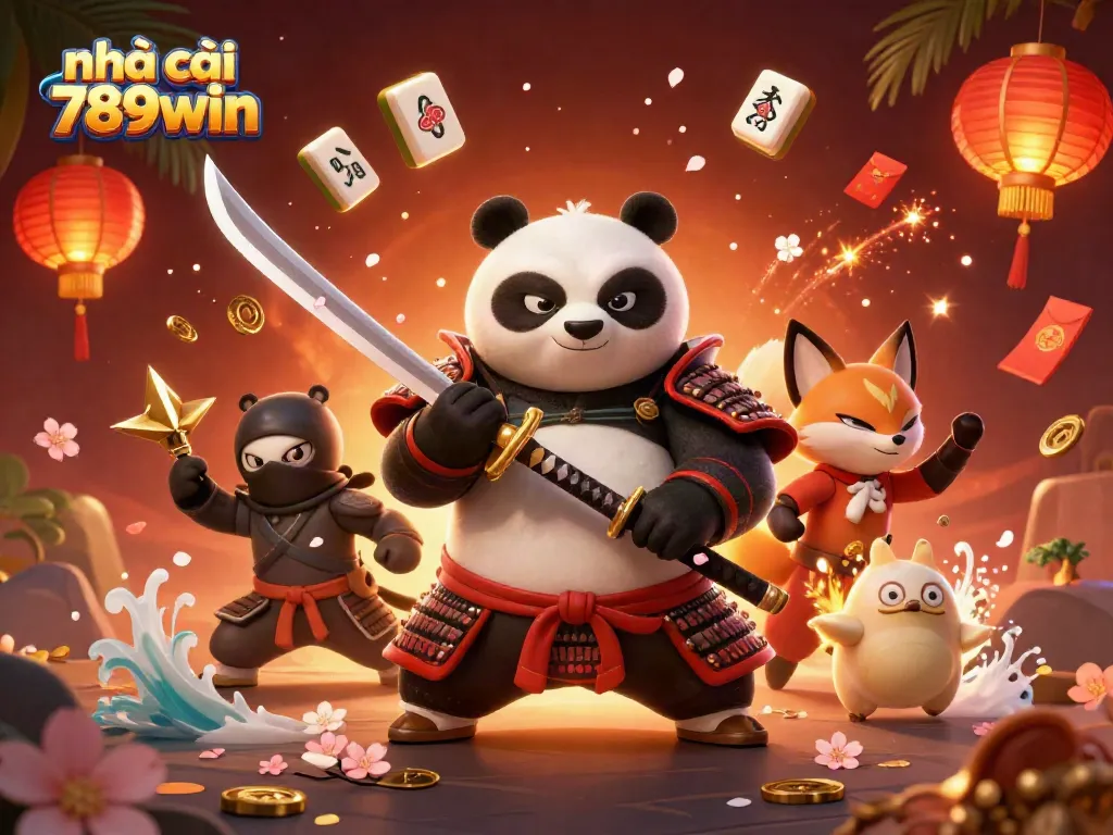 Experience the thrill of nhà cái 789win with dynamic characters and casino elements in a vibrant scene.