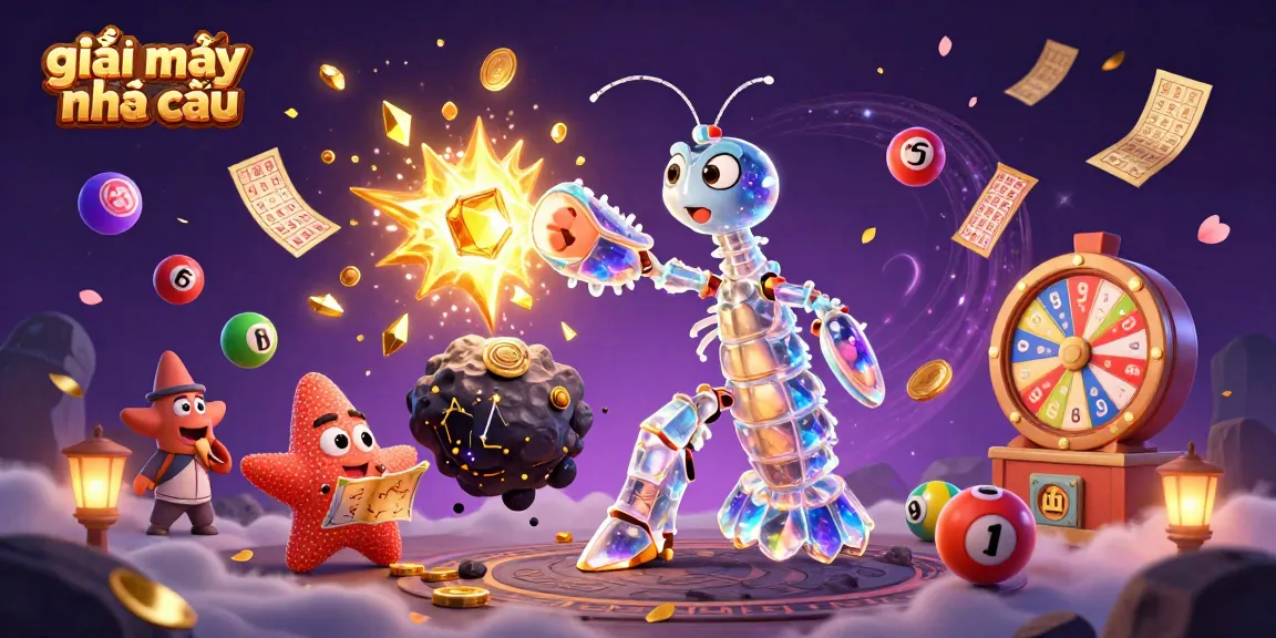 Experience thrilling action in giải mã nhà cái with colorful lottery balls, golden winnings, and captivating characters.