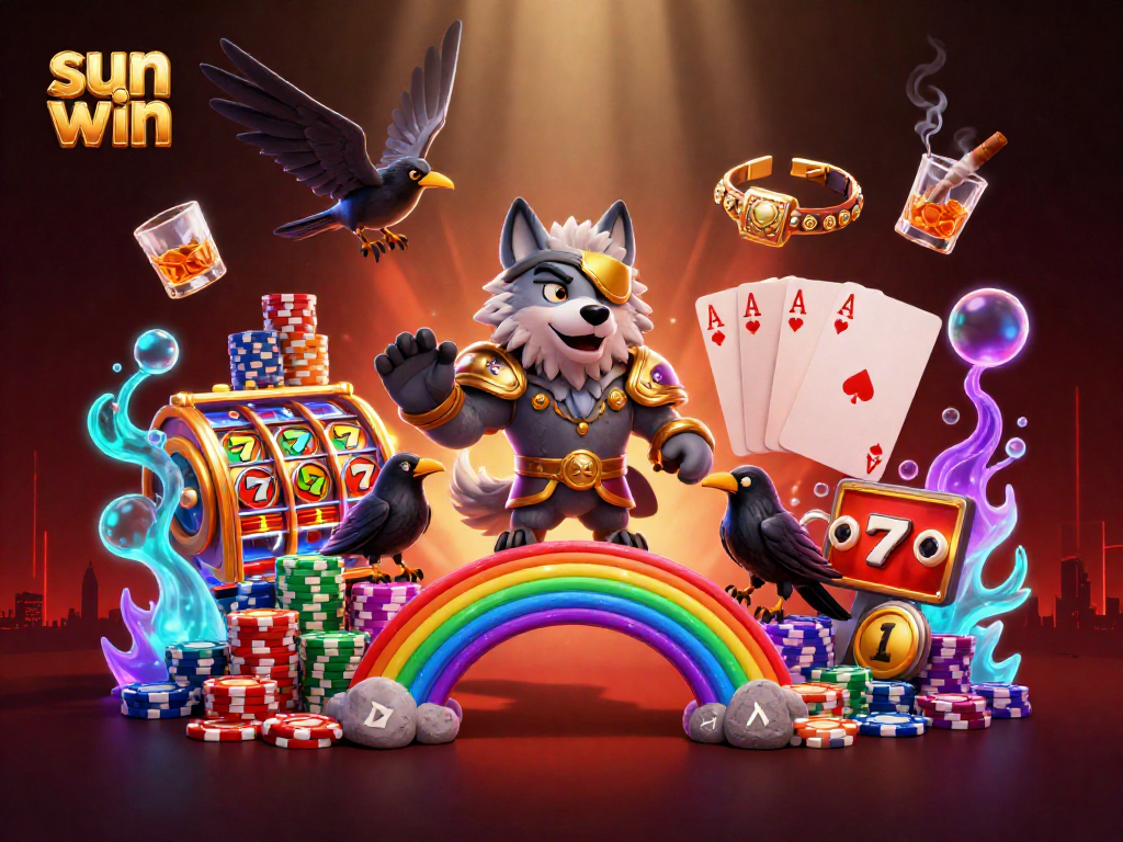 Experience thrilling adventures with sun win and its vibrant gaming features in this captivating 3D illustration.