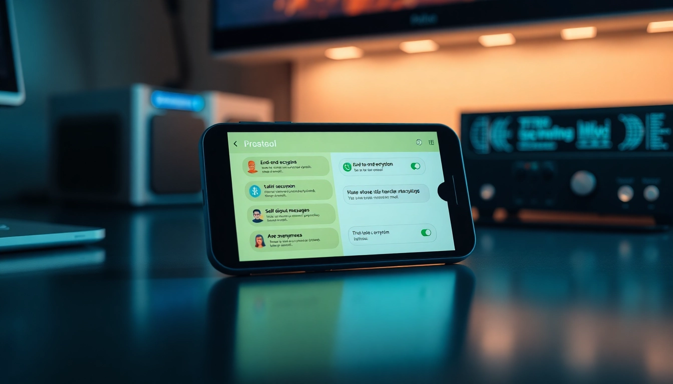 Secure Potato下载 interface on a smartphone showcasing privacy features.
