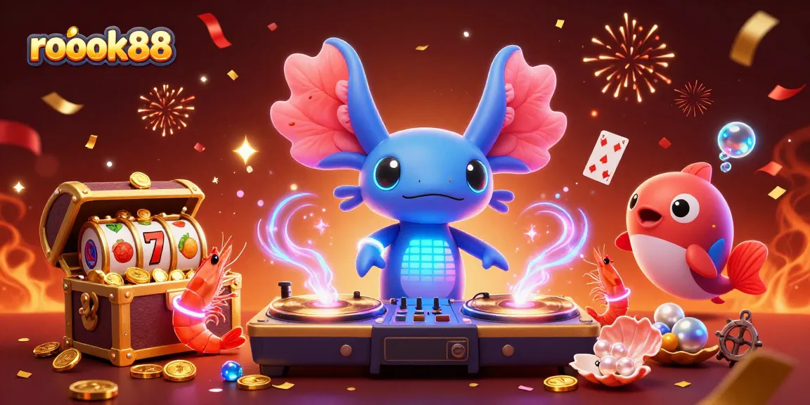 Experience exhilarating casino action with rokok88 in this dynamic underwater scene filled with vibrant characters and game elements.