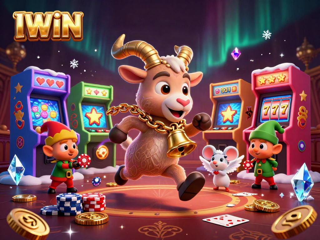 Experience the IWIN holiday-horror casino world with festive characters and vibrant gaming allure.