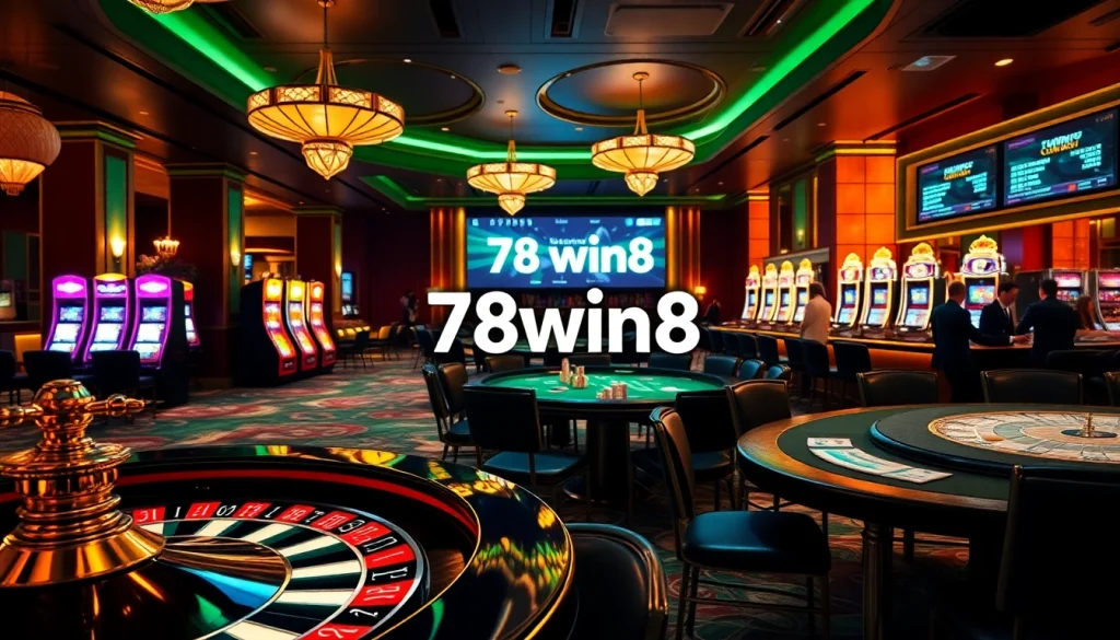 Experience the thrill of winning at 78win8's luxurious casino tables and exciting slot machines.