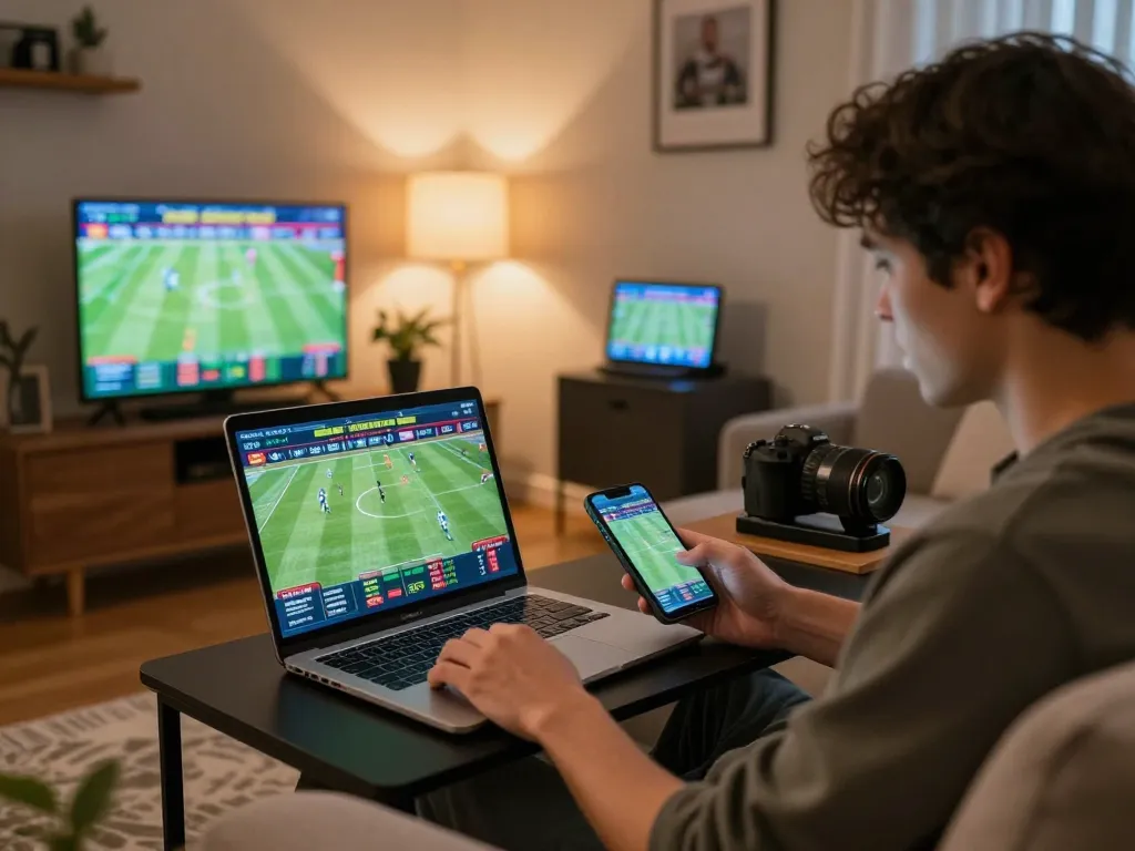 Engaging in tỷ lệ kèo nhà cái hôm nay while placing live bets in a cozy home environment