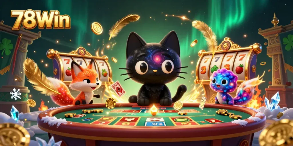Engage with thrilling casino actions in 78Win's vibrant cosmic gaming scene.